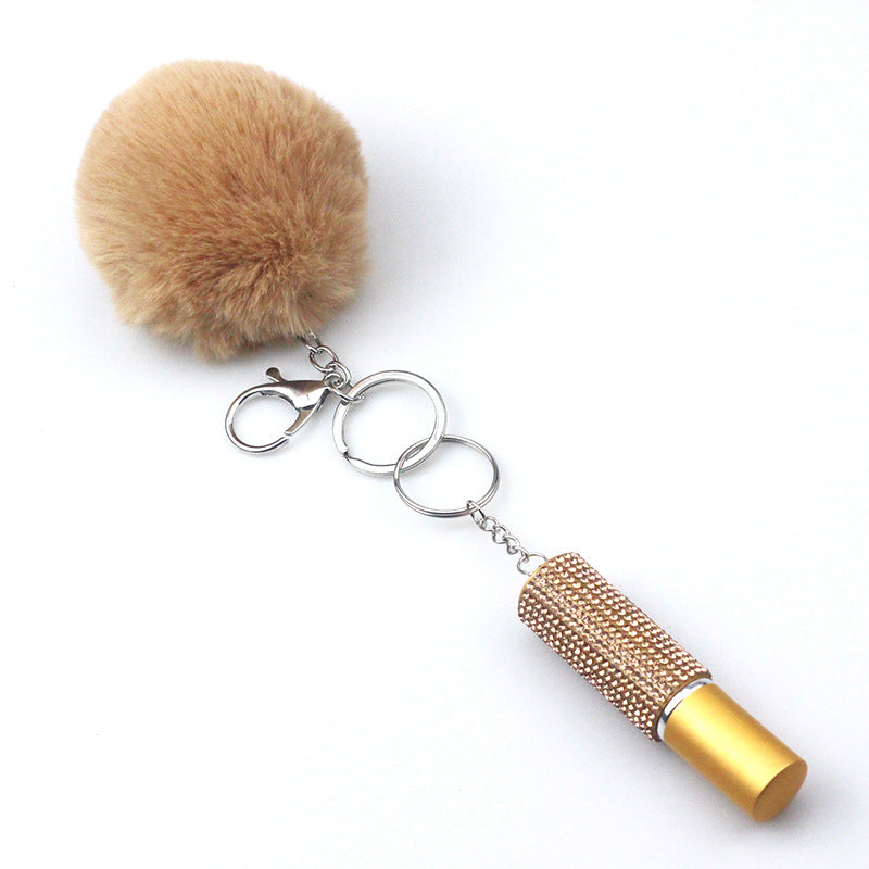 Wholesale Plastic Wool Ball Inlaid Diamond Empty Perfume Bottle